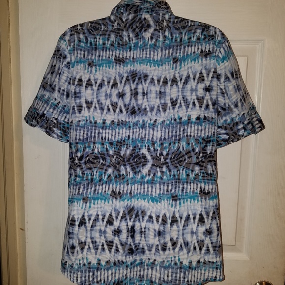 Drapers & Damons Button Down Short Sleeve Blouse - Picture 2 of 2